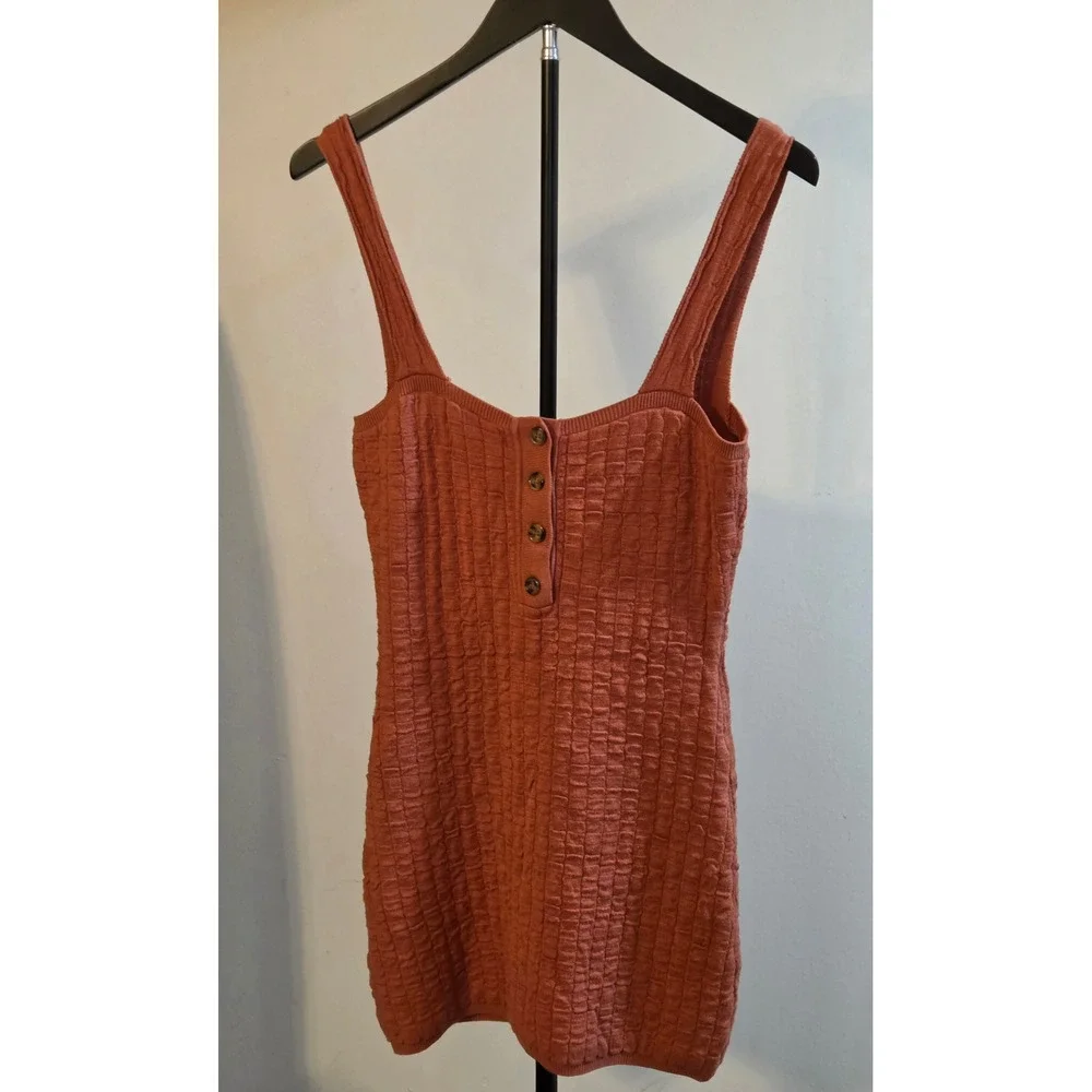 NWT Free People Beach Ribbed Short And Sweet Mini Dress Women's Size Small